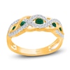 Thumbnail Image 1 of Kallati Round-Cut Natural Emerald & Diamond Ring 1/4 ct tw 14K Yellow Gold