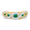 Thumbnail Image 2 of Kallati Round-Cut Natural Emerald & Diamond Ring 1/4 ct tw 14K Yellow Gold