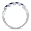 Thumbnail Image 4 of Kallati Round-Cut Natural Blue Sapphire & Diamond Ring 1/10 ct tw 14K White Gold