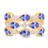 Thumbnail Image 2 of Kallati Pear-Shaped Natural Tanzanite & Diamond 1/6 ct tw Ring 14K Yellow Gold