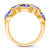 Thumbnail Image 4 of Kallati Pear-Shaped Natural Tanzanite & Diamond 1/6 ct tw Ring 14K Yellow Gold