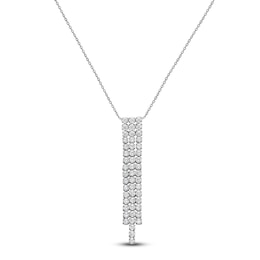 Diamond Three-Row Necklace 1-3/4 ct tw 14K White Gold