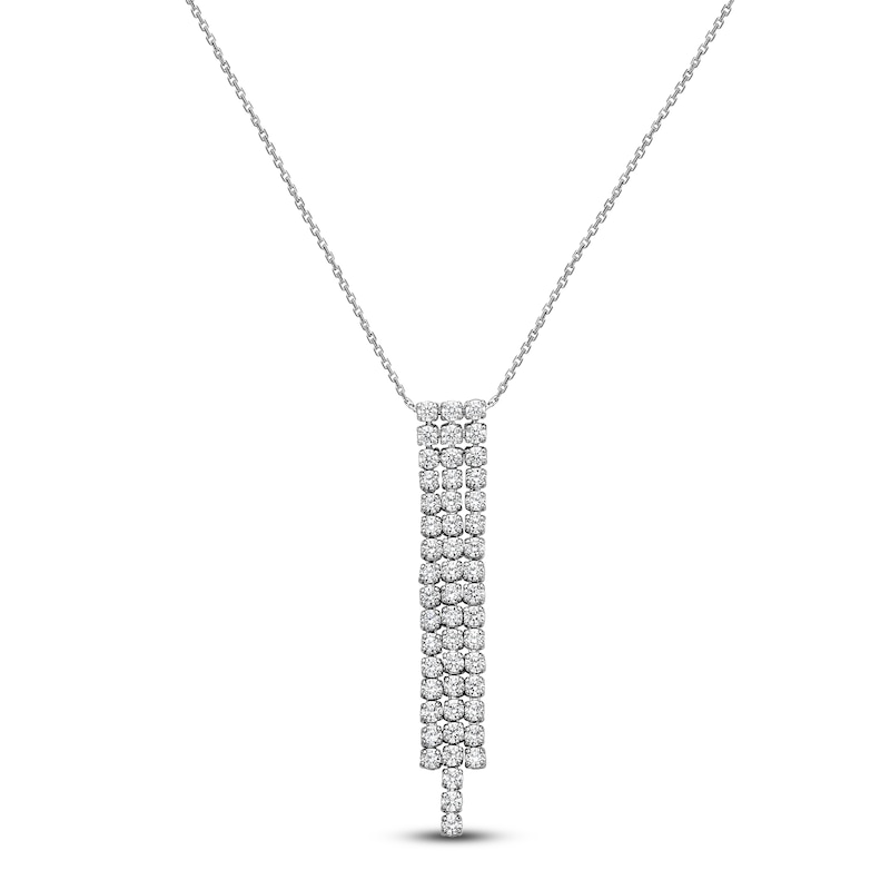 Main Image 1 of Diamond Three-Row Necklace 1-3/4 ct tw 14K White Gold