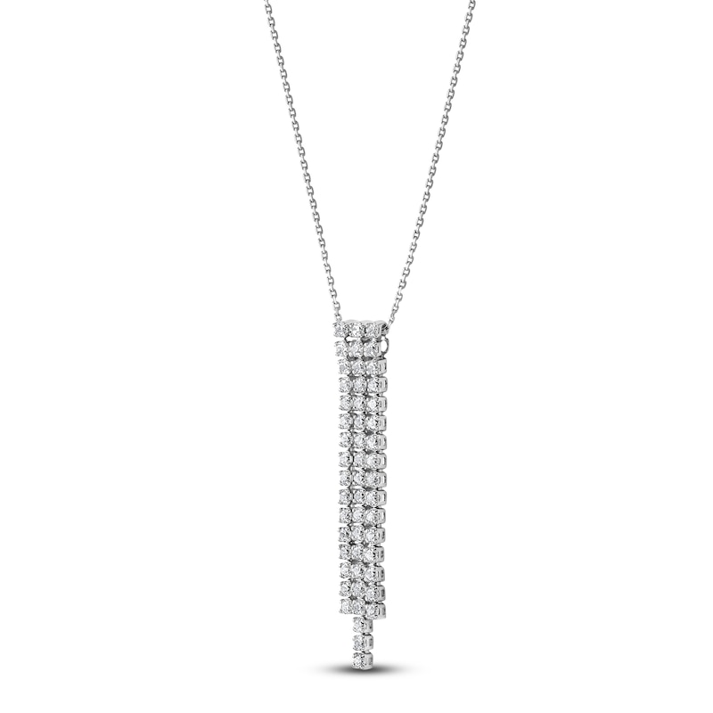 Main Image 2 of Diamond Three-Row Necklace 1-3/4 ct tw 14K White Gold