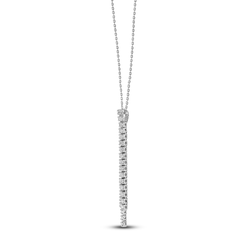 Main Image 3 of Diamond Three-Row Necklace 1-3/4 ct tw 14K White Gold