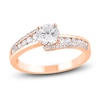 Thumbnail Image 1 of Round-Cut Diamond Bypass Engagement Ring 1 ct tw 14K Rose Gold