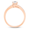 Thumbnail Image 2 of Round-Cut Diamond Bypass Engagement Ring 1 ct tw 14K Rose Gold