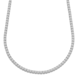 Men's Multi-Diamond Tennis Necklace 3 1/2 ct tw 10K White Gold 22&quot;