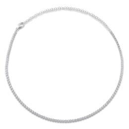 Shy Creation Diamond Tennis Necklace 1-7/8 ct tw 14K White Gold 18&quot; SC55023405V2