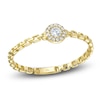 Thumbnail Image 1 of Shy Creation Diamond Halo Chain Link Ring 1/10 ct tw 14K Yellow Gold SC55026918