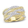 Thumbnail Image 1 of Shy Creation Diamond Twist Crossover Ring 5/8 ct tw 14K Yellow Gold SC55026952RD