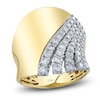 Thumbnail Image 1 of Shy Creation Diamond Curved Five-Row Ring 1-1/8 ct tw 14K Yellow Gold SC22009068