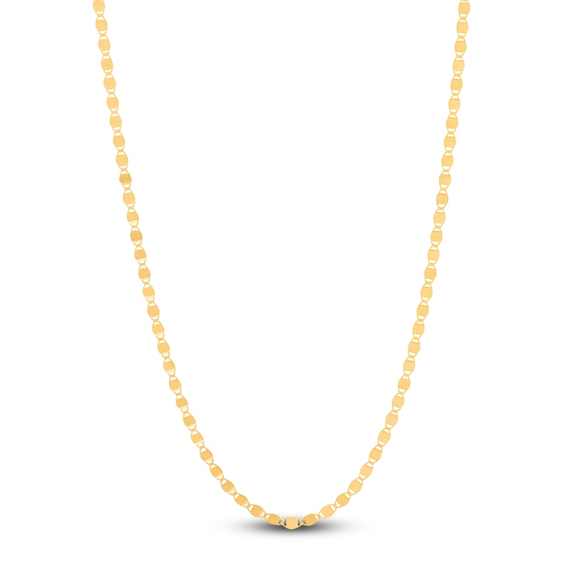 Italia D'Oro Solid Valentino Chain Necklace 1.5mm 14K Yellow Gold 18"