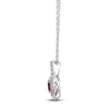 Thumbnail Image 1 of Le Vian Oval-Cut Ruby Necklace 1/3 ct tw Diamonds 14K Vanilla Gold 19"