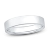 Thumbnail Image 1 of Flat Wedding Band Platinum 4mm