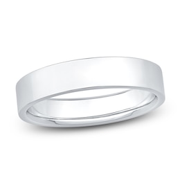 Flat Wedding Band Platinum 4mm