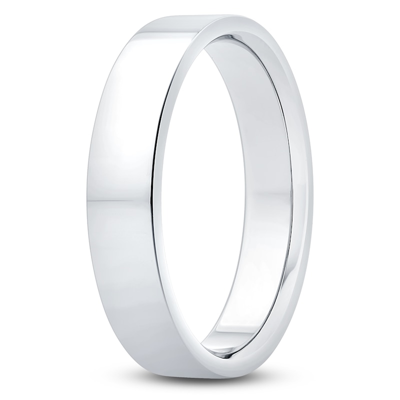 Main Image 2 of Flat Wedding Band Platinum 4mm