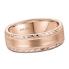 Thumbnail Image 1 of Kirk Kara Men's Engraved Brushed Wedding Band 18K Rose Gold 7mm