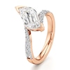 Thumbnail Image 4 of J'Lure Leaf Step-Cut Lab-Created Diamond Bypass Engagement Ring 2-1/2 ct tw 18K Rose Gold