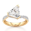 Thumbnail Image 1 of J'Lure Shield Step-Cut Lab-Created Diamond Bypass Engagement Ring 3-1/2 ct tw 18K Yellow Gold