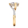 Thumbnail Image 3 of J'Lure Shield Step-Cut Lab-Created Diamond Bypass Engagement Ring 3-1/2 ct tw 18K Yellow Gold