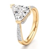 Thumbnail Image 4 of J'Lure Shield Step-Cut Lab-Created Diamond Bypass Engagement Ring 3-1/2 ct tw 18K Yellow Gold