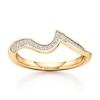 Thumbnail Image 1 of J'Lure Lab-Created Diamond Contour Wedding Band 1/6 ct tw 18K Yellow Gold