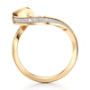 Thumbnail Image 2 of J'Lure Lab-Created Diamond Contour Wedding Band 1/5 ct tw 18K Yellow Gold