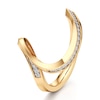 Thumbnail Image 4 of J'Lure Lab-Created Diamond Contour Wedding Band 1/5 ct tw 18K Yellow Gold