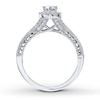 Thumbnail Image 1 of Diamond Engagement Ring 1 ct tw Marquise/Round 14K White Gold