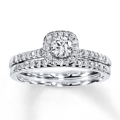 Diamond Bridal Set 1/2 ct tw Round 14K White Gold | Jared