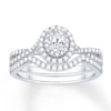 Thumbnail Image 1 of Diamond Bridal Set 5/8 ct tw Oval-cut 14K White Gold