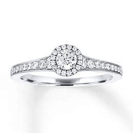 Diamond Engagement Ring 3/8 ct tw Round-cut 14K White Gold