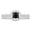 Thumbnail Image 2 of Black Diamond Bridal Set 1/2 ct tw Round-cut 14K White Gold