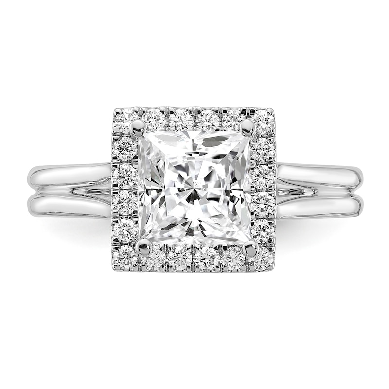 Main Image 3 of Diamond Engagement Ring 1-5/8 ct tw Round/Princess 14K White Gold