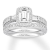 Thumbnail Image 1 of Neil Lane Bridal Set 1-7/8 ct tw Emerald-cut 14K White Gold