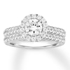 Thumbnail Image 0 of Diamond Bridal Set 1-1/3 ct tw Round-cut 14K White Gold