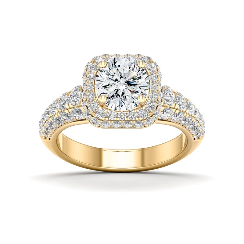 Diamond Engagement Ring Setting 1-1/4 ct tw Round 14K Yellow Gold | Jared