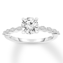 Diamond Engagement Ring 5/8 ct tw Round-cut 14K White Gold