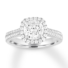 Diamond Engagement Ring 7/8 carat tw Round 14K White Gold