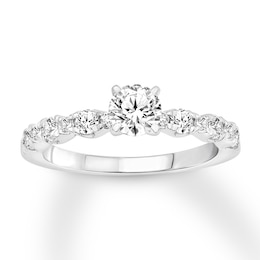 Diamond Engagement Ring 7/8 carat tw Round 14K White Gold