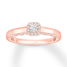 Diamond Engagement Ring 5/8 carat tw Round 14K Rose Gold