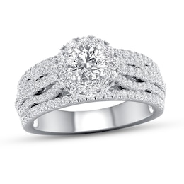 Diamond Engagement Ring 1 1/4 ct tw Round 14K White Gold