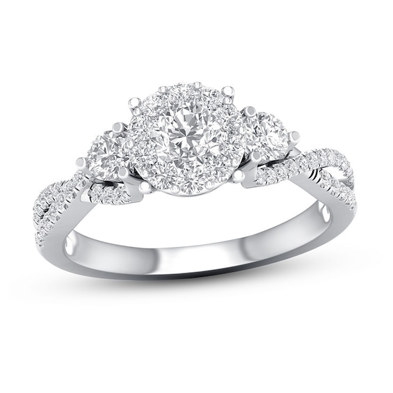 Diamond Engagement Ring 1 ct tw Round 14K White Gold 8.2mm | Jared
