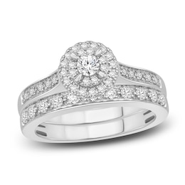 Diamond Bridal Set 1/2 ct tw Round-Cut 14K White Gold