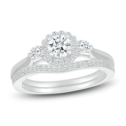 Diamond Bridal Set 5/8 ct tw Round-cut 14K White Gold