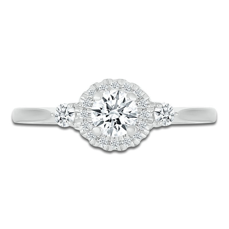 Main Image 6 of Diamond Bridal Set 5/8 ct tw Round-cut 14K White Gold