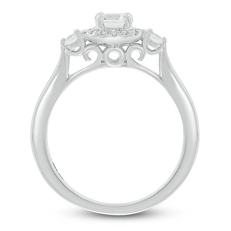 Main Image 7 of Diamond Bridal Set 5/8 ct tw Round-cut 14K White Gold