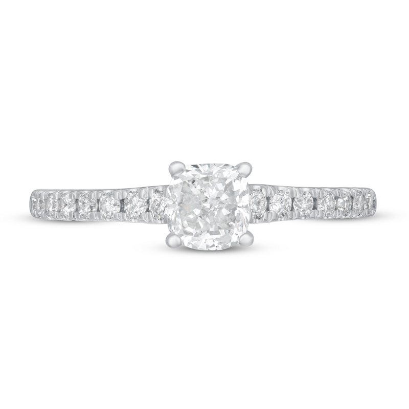 Diamond Engagement Ring 7/8 ct tw Cushion/Round 14K White Gold | Jared