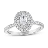 Thumbnail Image 0 of Diamond Engagement Ring 5/8 ct tw Oval/Round 14K White Gold